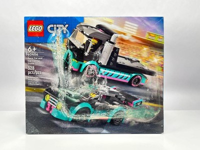 LEGO City Race Car and Car Carrier Truck Building Toys, 60406 See Photos