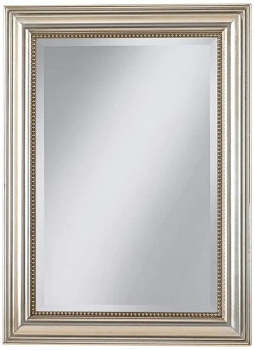 Uttermost Stuart Traditional Wood Beaded Mirror in Silver/Gray - Picture 3 of 9