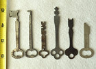 LOT X 6 ANTIQUE- VINTAGE LONG FLAT SKELETON KEYS — photo 3