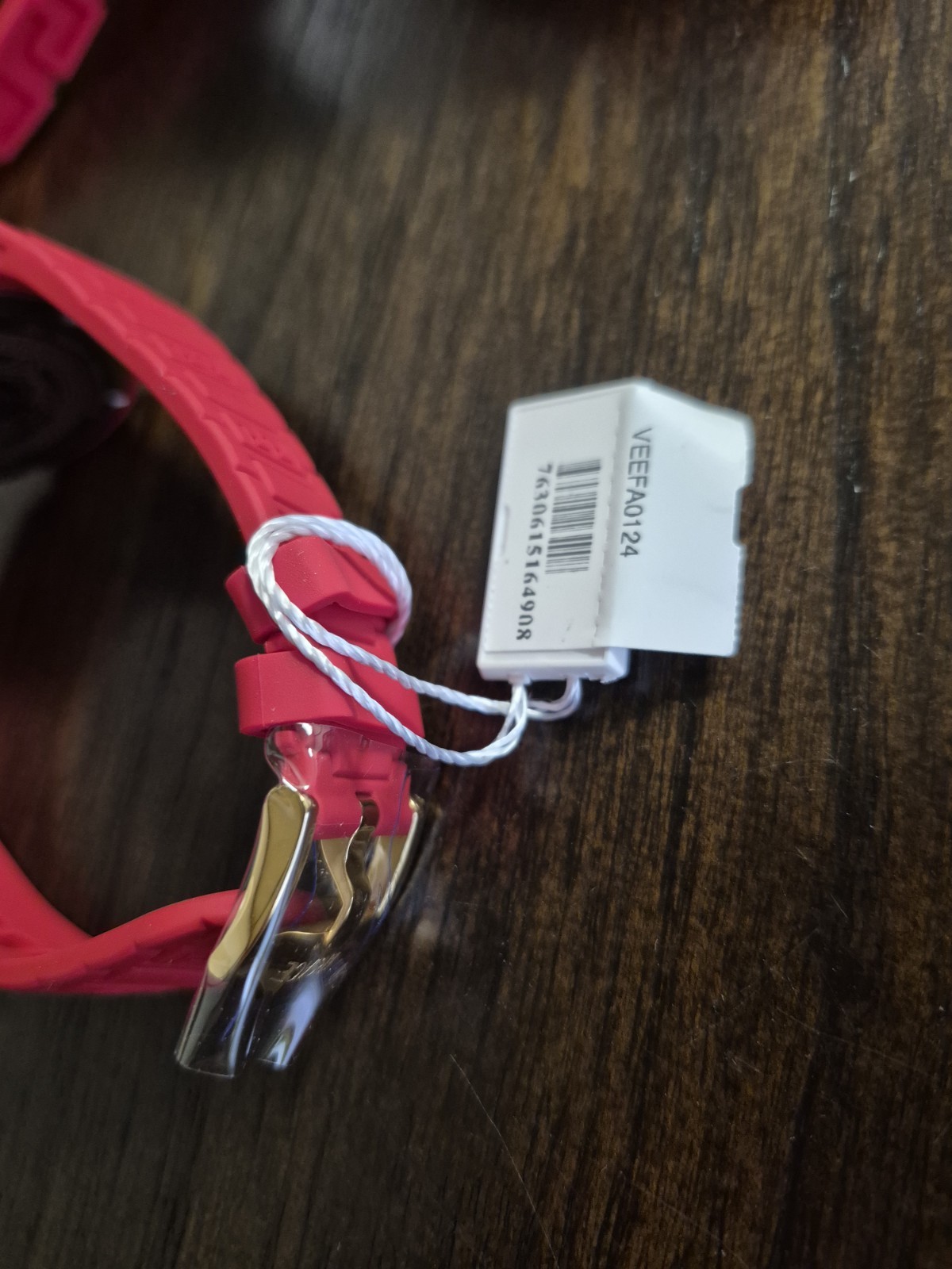 Mens Red Versace Watch VEEFA0124 43mm Silicone Strap New With Box And Papers thumbnail 6