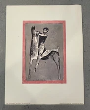 MARINO MARINI HORSE & RIDER LITHOGRAPH 1953 VINTAGE MODERN ITALIAN CUBIST CUBISM