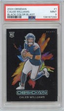 CALEB WILLIAMS 2024 PANINI OBSIDIAN BLACK COLOR BLAST ROOKIE RC SSP BEARS PSA 9