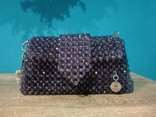 Borsetta a mano elegante In Perline Grigia 