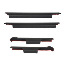 4-Piece Set Trail Armor Rocker Panels Black for 2007-2013 Chevy Silverado 1500