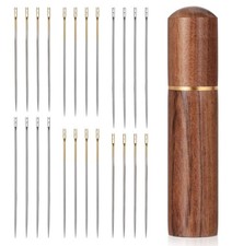 15 PCS Self Threading Needles, 3 Sizes Self Threading Sewing Needles