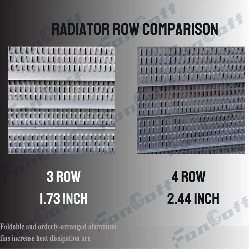 4ROW Aluminum Radiator fit 94-2002 CHEVY GMC C1500 C2500 K1500,K2500 6.5L DIESEL Foto 3 de 4