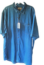 Big Men's Denim Shirt Button Front  Pocket Size XXL NEW