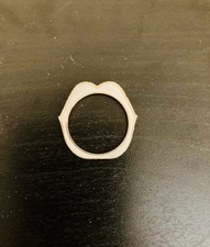 Raphaele Canot OMG Ring With White Enamel In Size 55