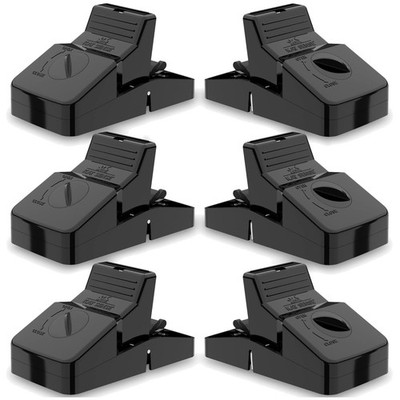Set of 6 Large Rat Snap Traps for Indoor & Outdoor Use