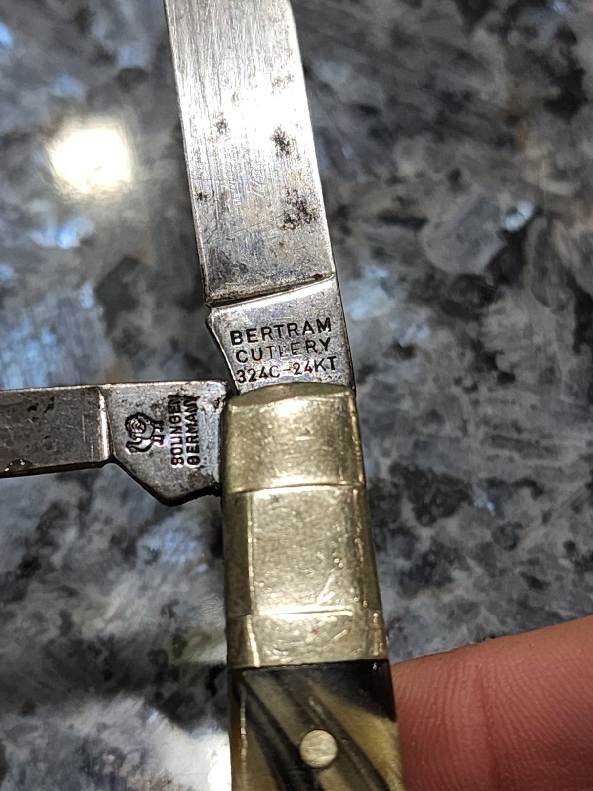 Hen & Rooster Pocket Knife 324C 24KT Bertram Solingen Germany 4 Blade Congress