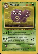Weezing 45/62 Uncommon Fossil Pokemon Moderately Played on eBay