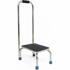BodyMed Heavy-Duty Foot Step Stool with Handle and Non-Slip Rubber Platform for