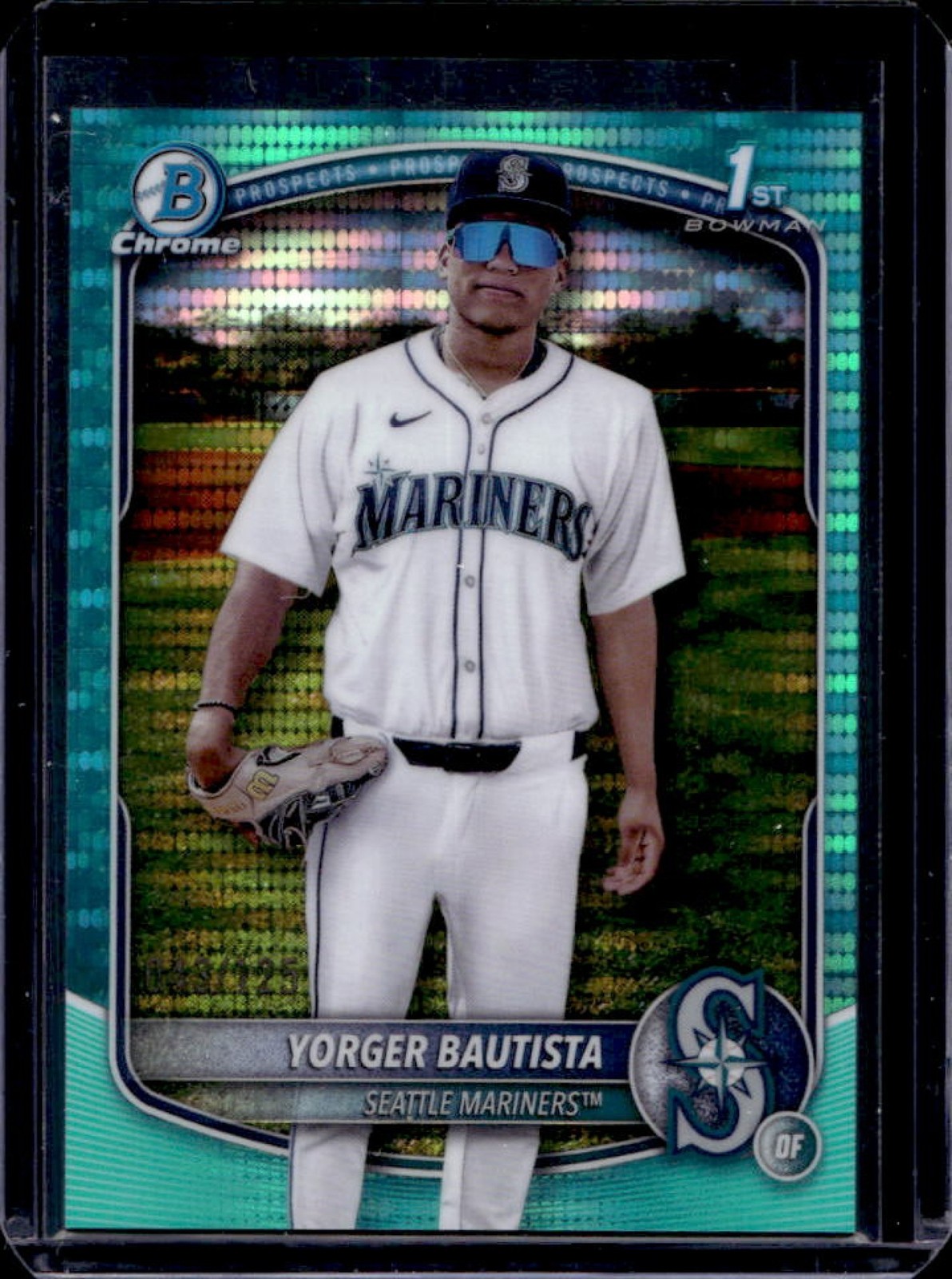 2025 Bowman Chrome Yorger Bautista Aqua Pulsar Refractor 1st #/125