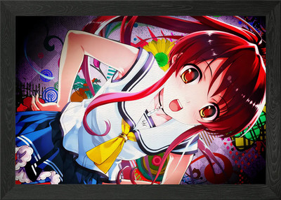 Anime Deep Blue Sky Pure Framed Wall Art Poster Canvas Print Picture