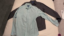 Two 2 APT. 9 Slim Fit Premier Flex Dress Shirts Men's M