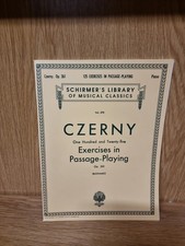 Czerny 125 Exercises Passage Playing Op 261 Schirmer Piano Technique (4813)