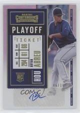 2020 Contenders Rookie 2 Variation B Playoff Ticket 6/18 Bryan Abreu Auto 07qr