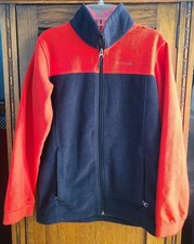 Columbia Fleece Omni Heat Jacket Full Zip Red/Black Kids Lg or Women XS Gorpcore