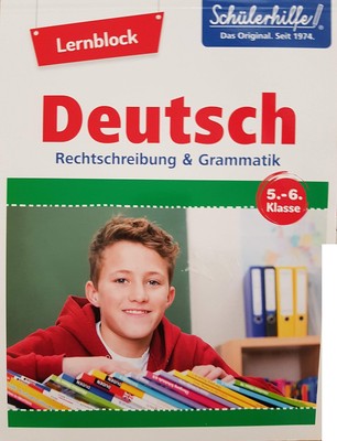 Lernblock Schlerhilfe Deutsch Rechtschreibung & Grammatik 5. - 6. Klasse