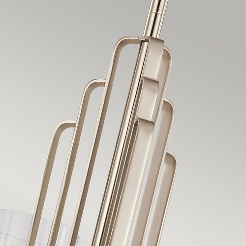 Kronleuchter mit Schirm B: 45,9 cm H: max. 154,6 cm 3x E14 Art Déco Hängelampe - Bild 4 von 7
