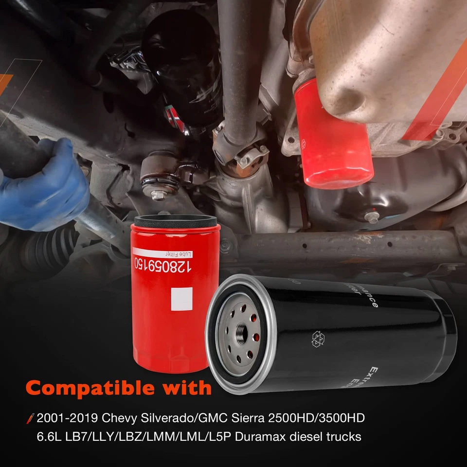 Kit de filtro de aceite de transmisión Duramax 6,6 L para Chevy GMC Allison 1000 2000 2001-19 Foto 3 de 4