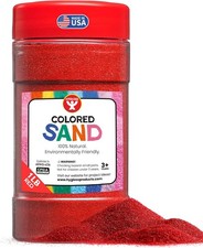 Hygloss Products Colored Play Sand - Red 1 lb Bucket - Craft Art Sand