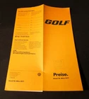 Brochure price list VW Golf I Type 17 L/GL/GTI extras + prices status 03/1977