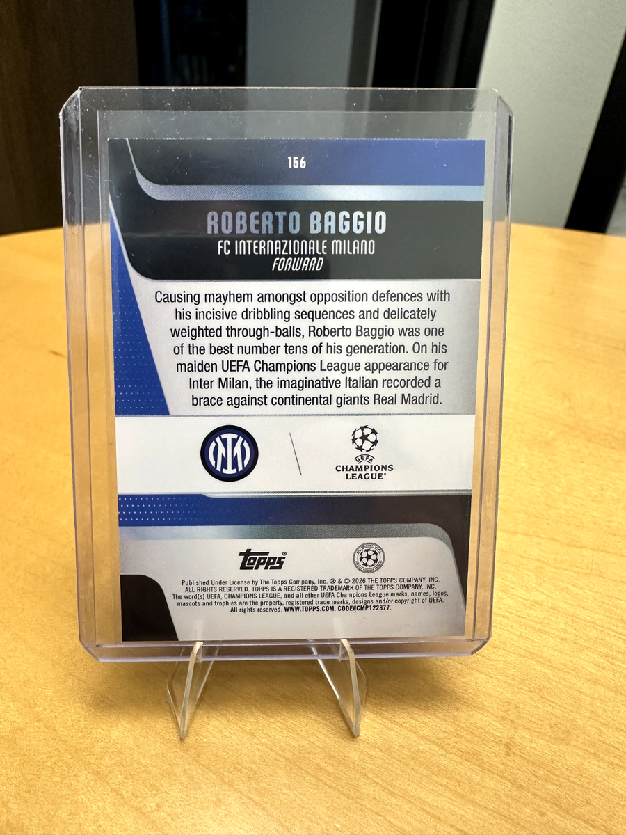 ロビー・バッジォ 2025-26 Topps Flagship Roberto Baggio SSP - Inter Milan #156 | eBay