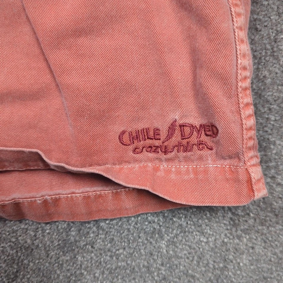 Сумасшедшие рубашки Гавайи Чили окрашенные шорты без застежек 6 дюймов мужские XL красный шнурок хлопок - Изображение 2 из 4