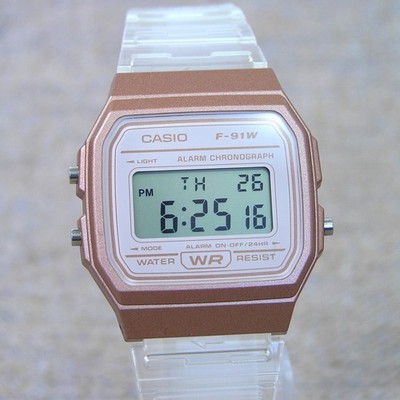 UK STOCK CASIO F-91WS-7A3JF Japan Exclusive Digital Watch Clear Imported Model