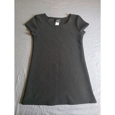 Holiday Editions Black Ribbed Short Sleeve Casual Dress - Girls Size M 7/8