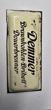Emaille Schild / EMBLEM Blech Braunkohlen BRIKETT DAUERBRENNER Emblem