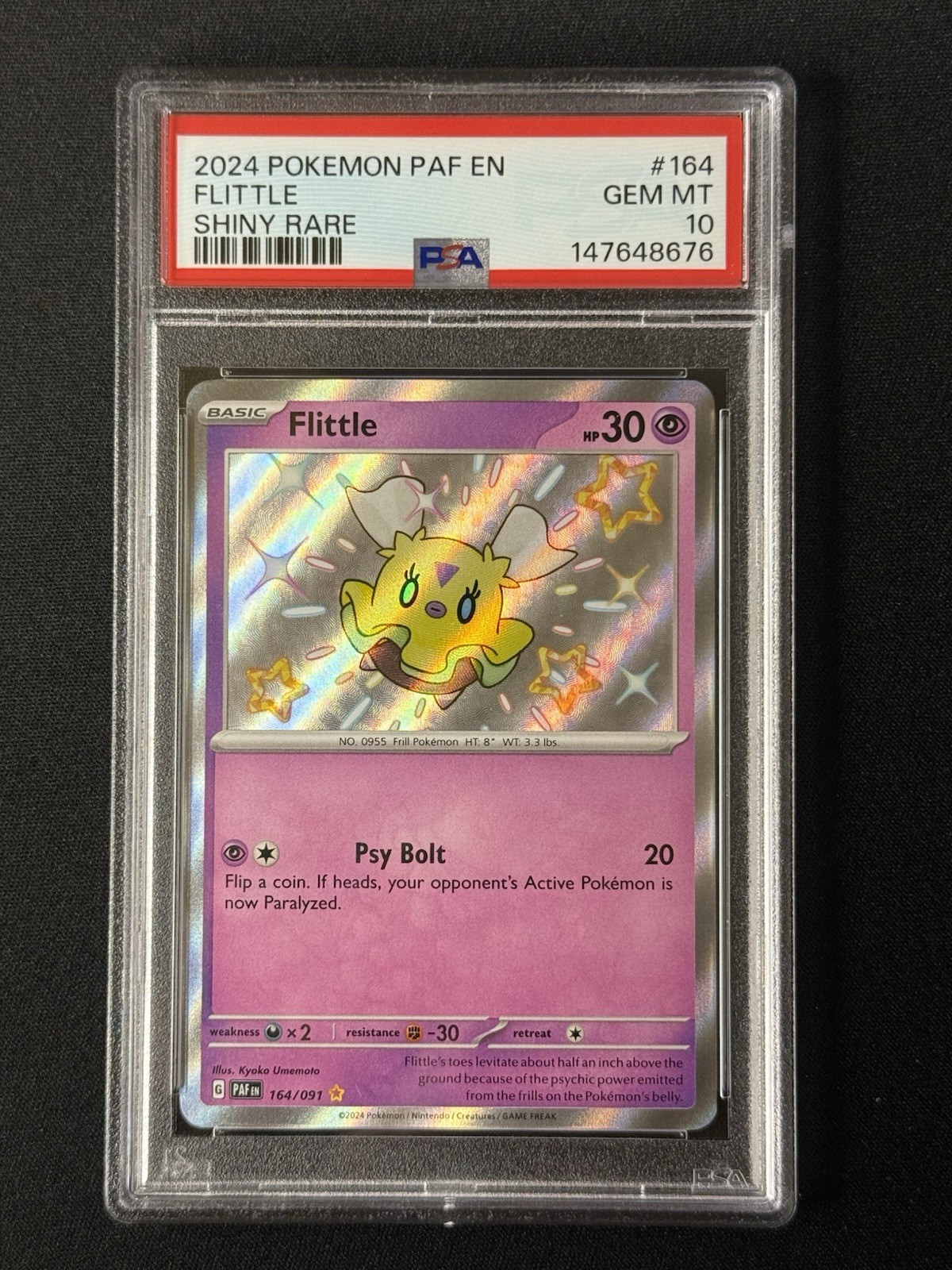 2024 POKEMON SV PALDEAN FATES - PAF EN #164/091 FLITTLE PSA 10 GEM MINT