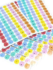 Cute Mini Animal Dot Stickers 7pcs Random Faces Color Set Kawaii  From Japan  