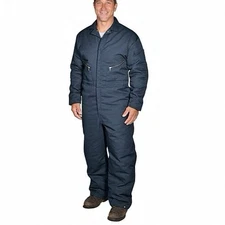 VF Imagewear Coveralls Mens L Reg Navy Zip Quilted Insulated Winter Work Suit