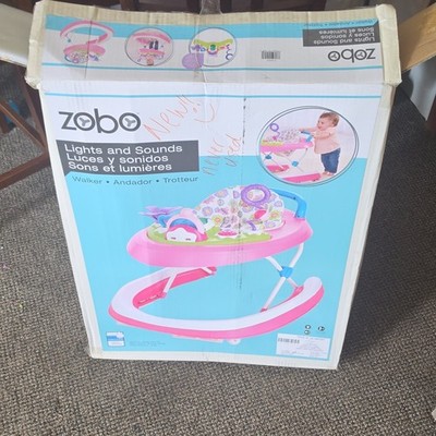 Zobo Girl MPP Walker Baby Walking Aid w/ Lights & Sounds Pink/Blue 8+ Months