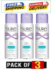 3 PACK Sure Aerosol Unscented Anti-Perspirant Deodorant, 6 oz