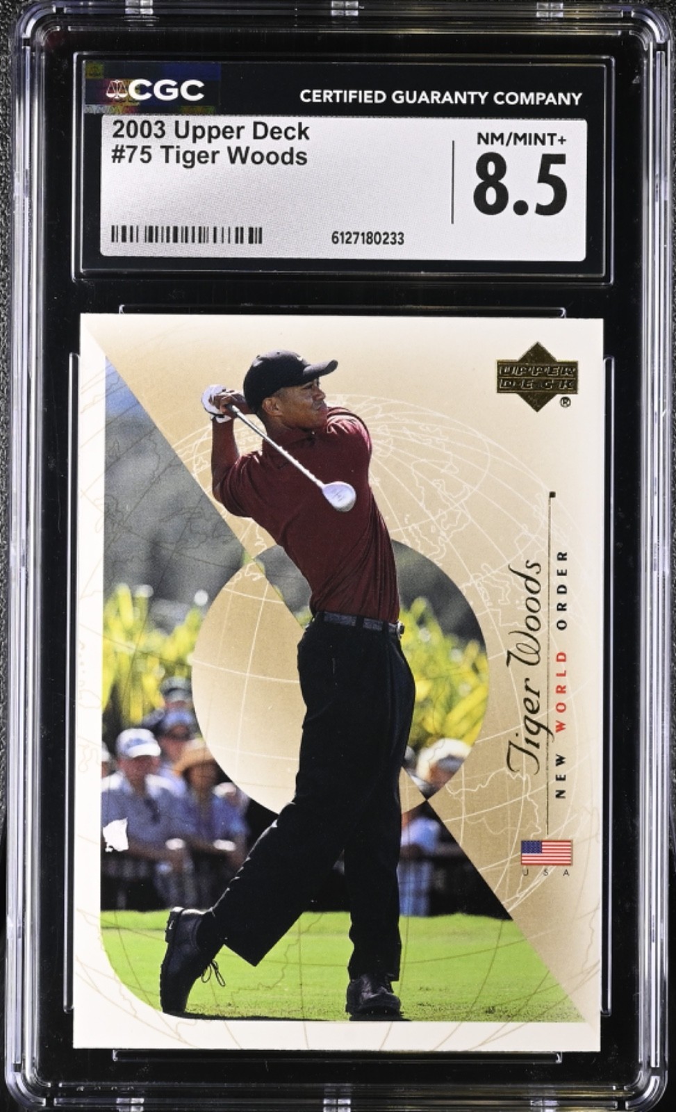Tiger Woods 2003 Upper Deck Golf #75 New World Order CGC NM/MINT+ 8.5
