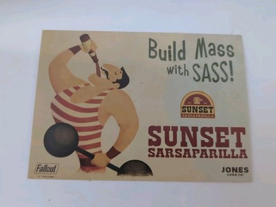 Sunset Sarsaparilla Jones Soda  Fallout Deathclaw Sunset Drink Card