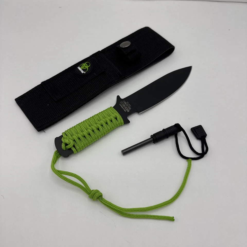 "Cuchillo de hoja fija Z-Hunter de 9"" con iniciador de fuego y funda ZB-005" Foto 2 de 4