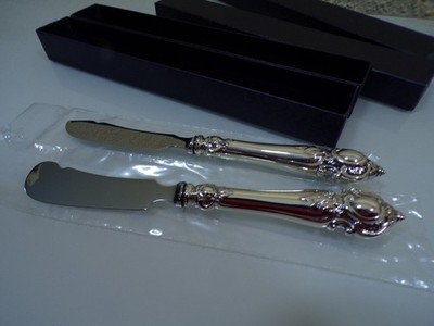ALBO Rokoko Vorleger Butter- und  Käsebesteck 18 cm Echtsilber 835er TOP neu