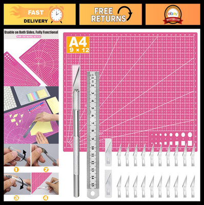 Self-Healing Cutting Mat & Precision Craft Knife Set for DIY Art, Scrapbooking,