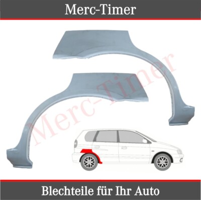 Mitsubishi Space Star 1998-2005 Reparaturblech Paar Radlauf Kotflügel Hinten L+R