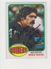 MIKE SIANI OAKLAND RAIDERS 1976 TOPPS #443 VILLANOVA  AUTOGRAPHED CARD 