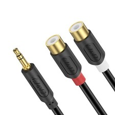 3.5 Mm To 2 Rca Cable Gold Plated Audiowave Series 3.5mm Male To 2rca Female Ste