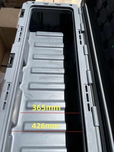 110L Tool Box Low Profile Roof Storage Case Box Waterproof Cargo Box Plastic Hea - Picture 12 of 12