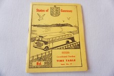 c1950s States of Guernsey Omnibus Bus Timetable Channel Islands