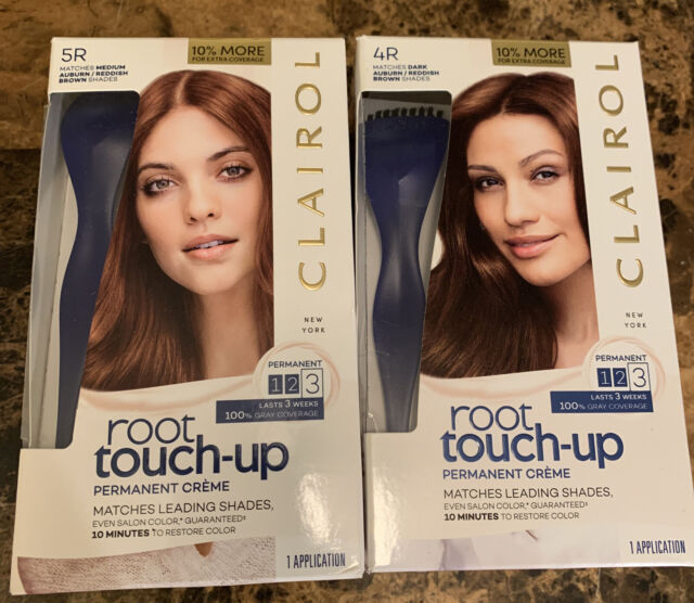 (2) Packs Clairol Root Touch-Up Permanent Hair Color Creme 4R Dark Auburn