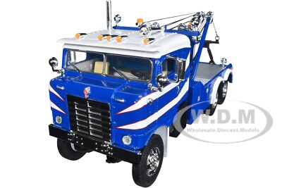 1953 KENWORTH BULLNOSE WRECKER TOW TRUCK BLUE 1/34 DIECAST FIRST