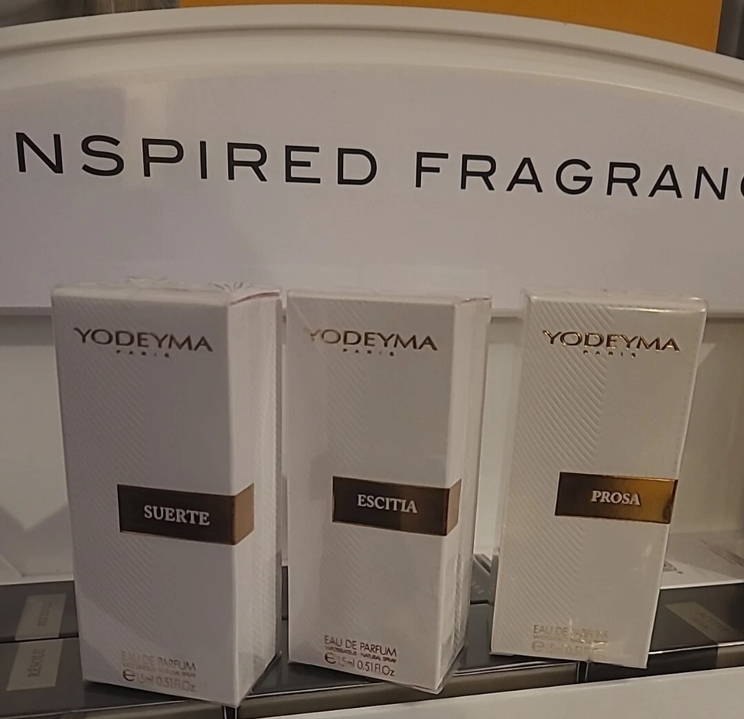 Women Perfume YODEYMA Paris 15 ml x 3 1x Suerte 1x Escitia 1x Prosa